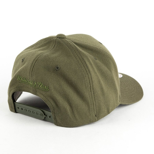 Mitchell and Ness dad cap Tonal Logo High Crown 110 M&N Logo olive