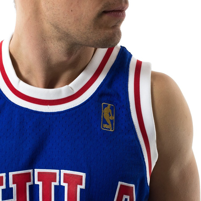 Mitchell and Ness Swingman Jersey HWC Philadelphia 76ers Allen Iverson blue