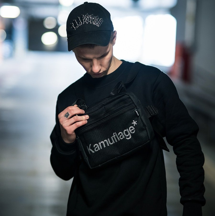 Saszetka na pierś Kamuflage* chest rig Classic V2 black / white