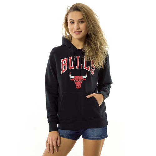 Bluza damska z kapturem New Era hoodie NBA Top 6 Chicago Bulls black