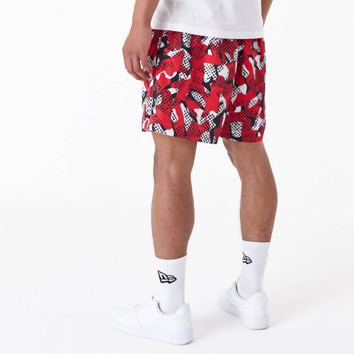 New Era krótkie spodenki NBA Team All Over Print Shorts red