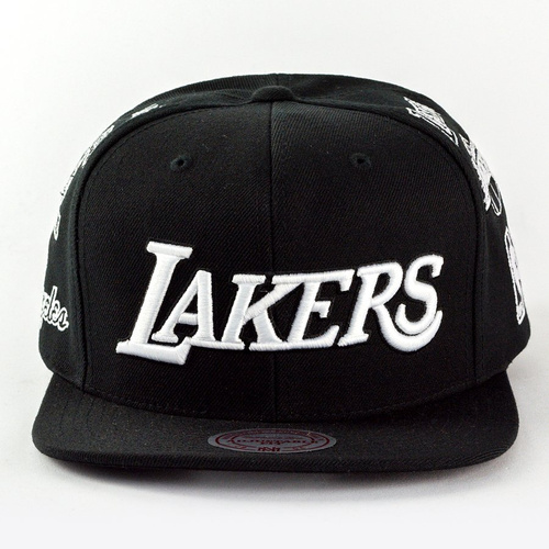 Mitchell and Ness snapback Team Logo History Los Angeles Lakers black