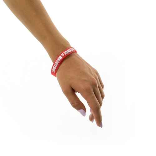 MAT Wear wristband Melange&Basketball red / white