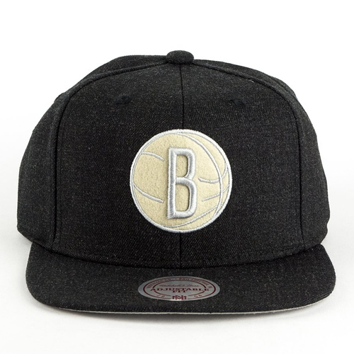 Czapka Mitchell and Ness snapback Team Heather Brooklyn Nets black