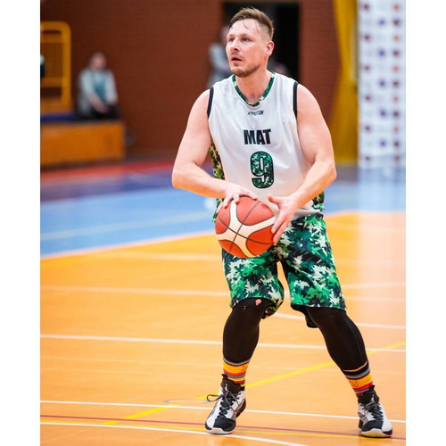 Proton x Melanżowe Akcesoria Tekstylne x MAT Wear dwustronny komplet koszykarski Bottle Camo white / black / camo