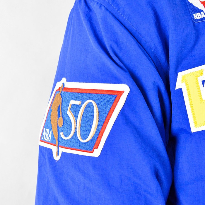 Mitchell and Ness Authentic Warm Up Jacket Golden State Warriors royal / yellow