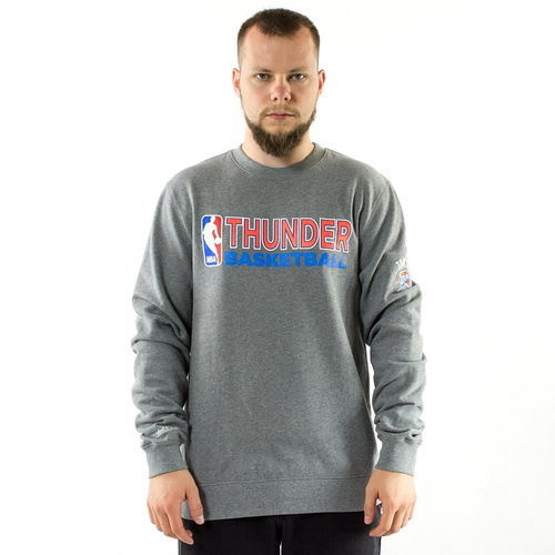 Bluza Mitchell and Ness crewneck Team Issued Crew Oklahoma City Thunder grey