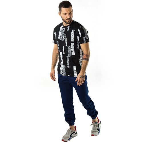 New Era t-shirt Retro Sports All Over Print NFL Las Vegas Raiders black