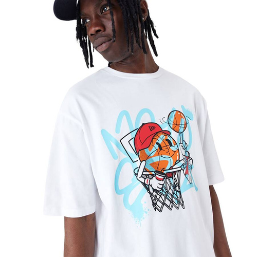 New Era Spray Graphic Oversized T-Shirt white