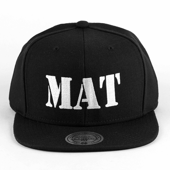 Czapka MAT Wear x Mitchell and Ness snapback MAT Script black / white TM