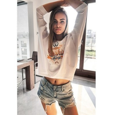 Melanżowe Akcesoria Tekstylne koszulka damska M WMNS Oversize Tee Sunshine Melange white