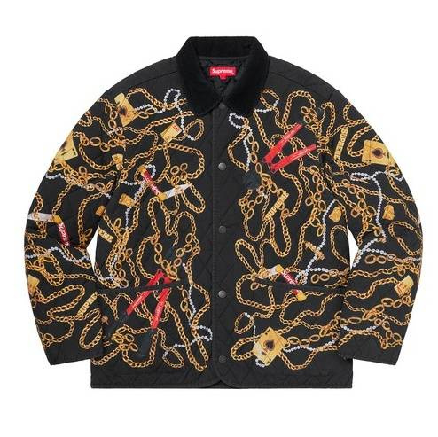 Supreme® Chaines Quilted Jacket black