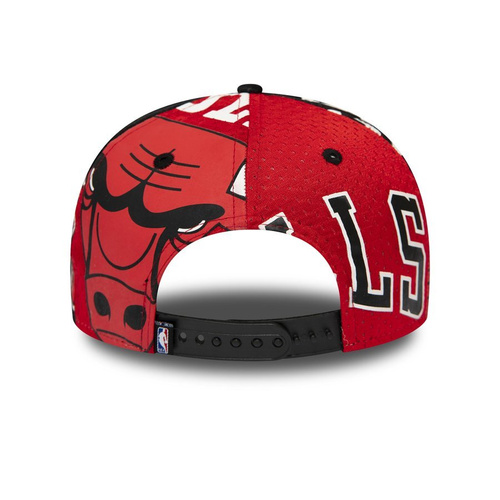 New Era snapback 9FIFTY All Over Print Low Profile NBA Chicago Bulls black / red
