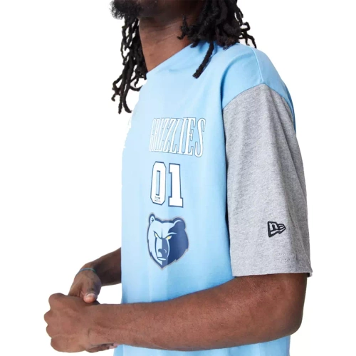 New Era koszulka męska Cut Sew Pastel Lifestyle Oversized NBA Memphis Grizzlies blue
