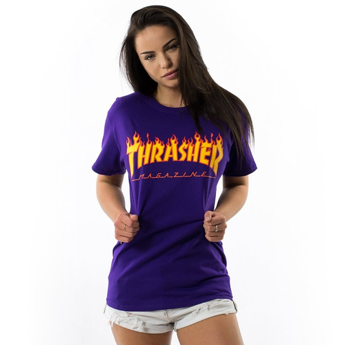 Thrasher t-shirt WMNS Flame Logo purple