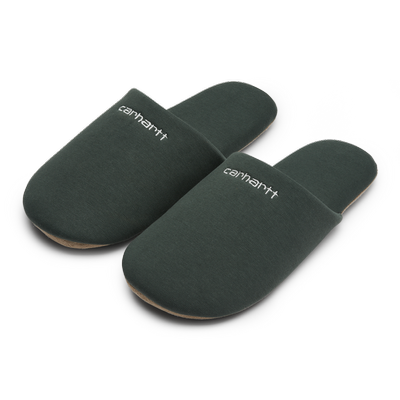 Carhartt WIP kapcie Slippers Script Embroidery hemlock green / white