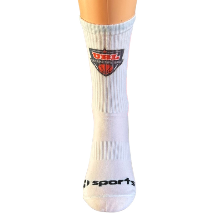 hSports x MAT Wear skarpety koszykarskie UBL Front Logo white