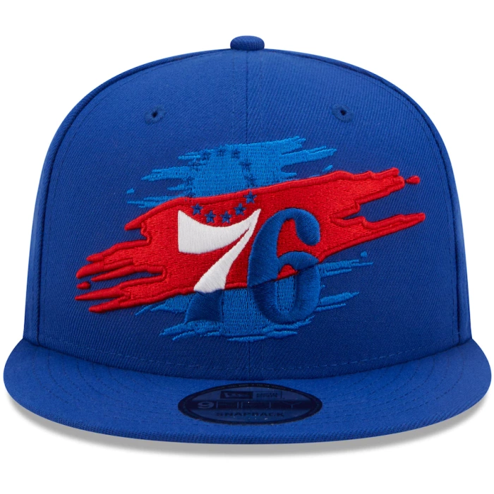 New Era snapbacK 9FIFTY Logo Tear NBA Philadelphia 76ers royal