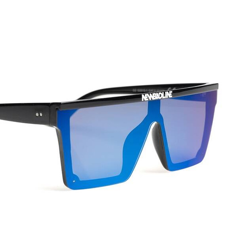 NewBadLine okulary przeciwsłoneczne One Glass black flash - blue mirror 01-78