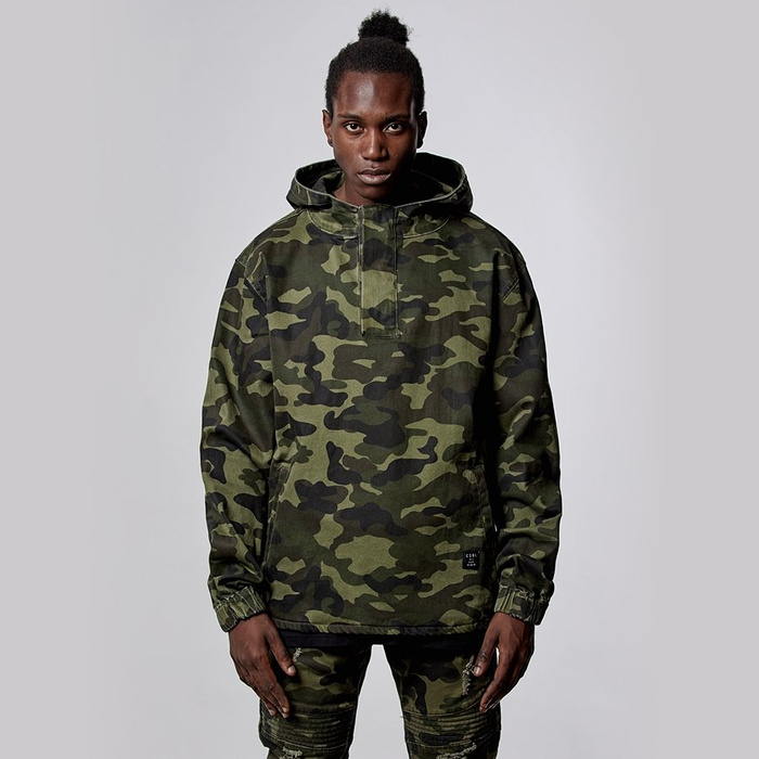 Cayler and Sons CSBL jacket Denim Half Zip Washed Woodland