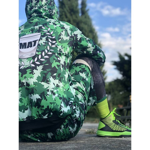  Proton x Melanżowe Akcesoria Tekstylne x MAT Wear bluza męska z kapturem Tech Zip Hoody Bottle Camo 
