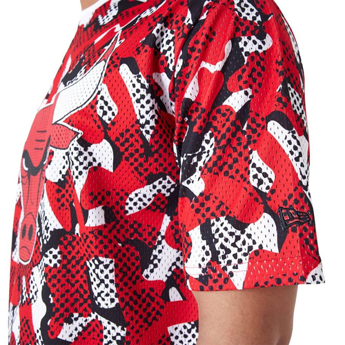 New Era t-shirt All Over Print Mesh NBA Chicago Bulls Oversized T-Shirt red
