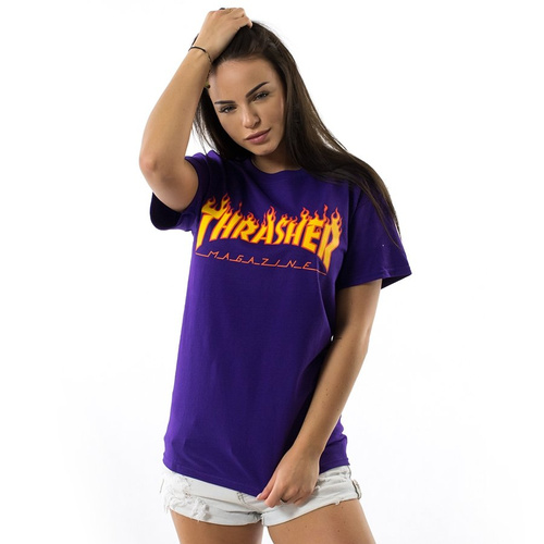 Thrasher t-shirt WMNS Flame Logo purple