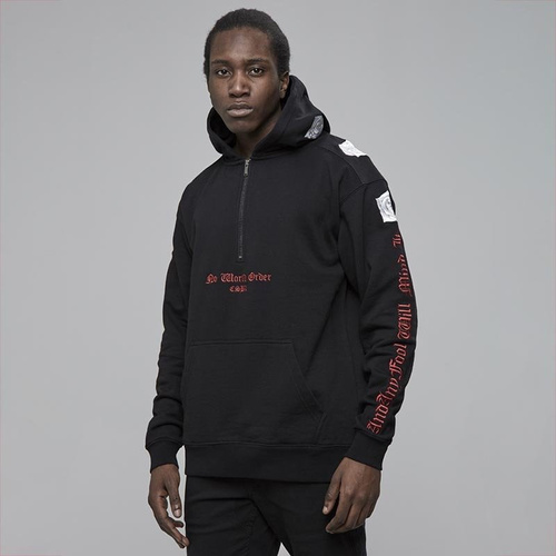 Bluza męska Cayler and Sons CSBL Order Half Zip Hoody black / red