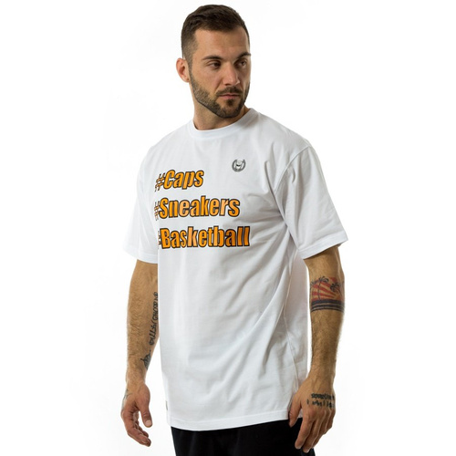 Koszulka męska MAT Wear t-shirt #Caps #Sneakers #Basketball white