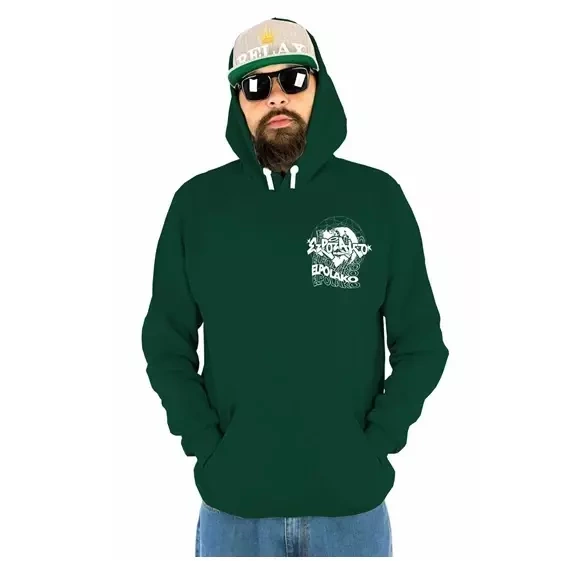 El Polako sweatshirt hoodie World Wide green
