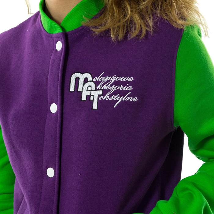 Melanżowe Akcesoria Tekstylne bluza damska WMNS Varsity Scirpt Logo purple / green 