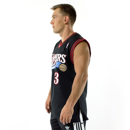 Koszulka męska Mitchell and Ness Swingman Jersey HWC Philadelphia 76ers Allen Iverson 2000-01 black