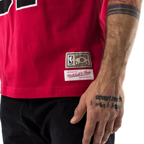 Mitchell and Ness t-shirt Rodman #91 Player Name & Number Chicago Bulls red