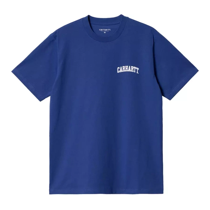 Carhartt WIP t-shirt University Script lazurite / white