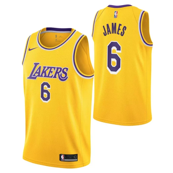 Koszulka koszykarska NBA Nike swingman jersey Icon Edition Los Angeles Lakers Lebron James #6 yellow (kolekcja młodzieżowa)