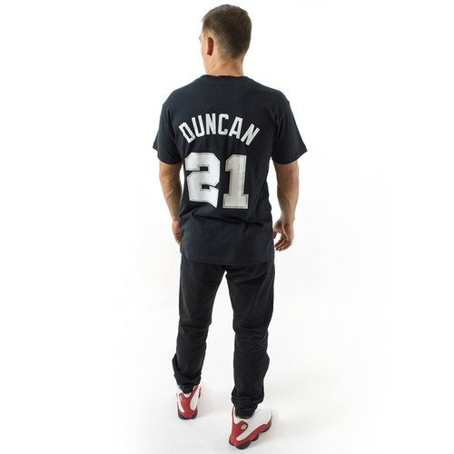 Koszulka męska Mitchell and Ness t-shirt Player Name & Number Traditional Tim Duncan San Antonio Spurs black