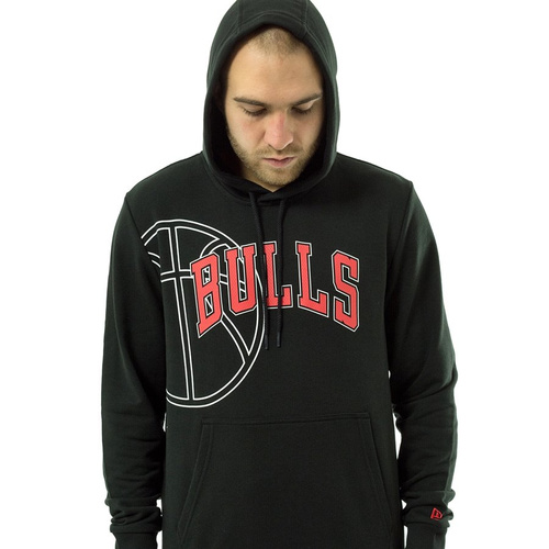 Bluza męska z kapturem New Era hoody NBA Graphic Basketball Chicago Bulls black
