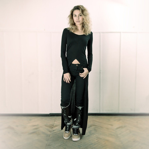 Sukienka MLimited Leather Patch Black