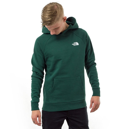 Bluza męska The North Face hoody Raglan Red Box night green (T92ZWUN3P)