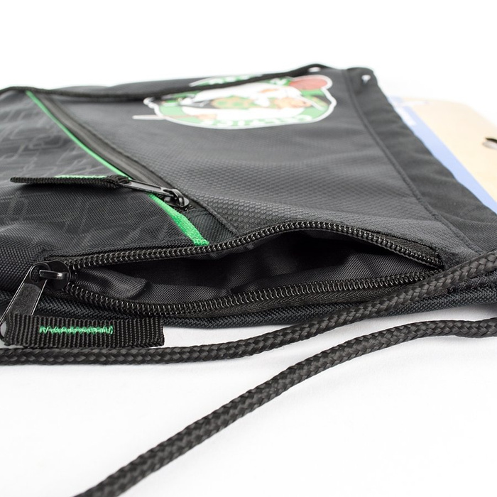 Forever Collectibles gymbag Diagonal Zip Drawstring Boston Celtics black / green