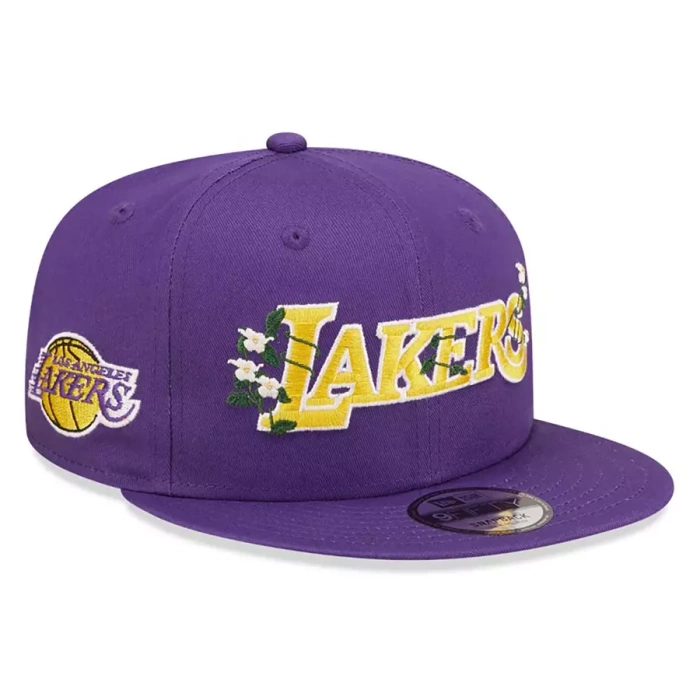 New Era czapka z daszkiem 9FIFTY snapback NBA Flower Wordmark Los Angeles Lakers purple