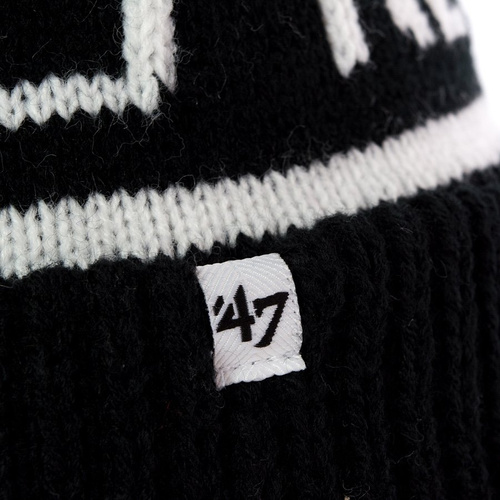 Czapka zimowa 47 beanie Pom Pom New York Yankees black / white