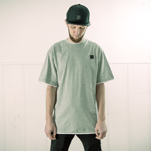 MLimited t-shirt Leather Patch Grey