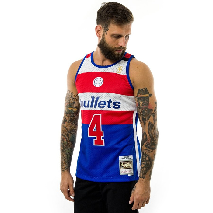 Koszulka koszykarska męska Mitchell and Ness Swingman Jersey 2.0 HWC Washington Bullets Chris Webber 1996-97 red / white / blue 