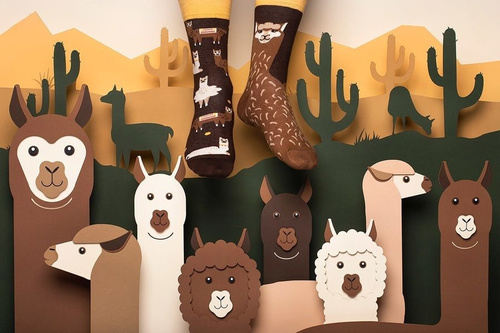 Skarpety Many Mornings socks Fluffy Alpaca multicolor