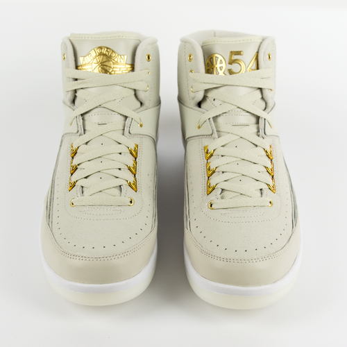 Air Jordan 2 Quai 54 Light Bone / Metallic Gold-White (866035-001)