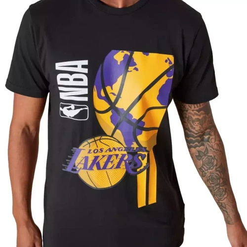 New Era  t-shirt Global Graphic Logo NBA Los Angeles Lakers black