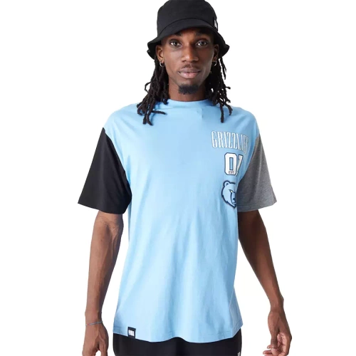 New Era koszulka męska Cut Sew Pastel Lifestyle Oversized NBA Memphis Grizzlies blue