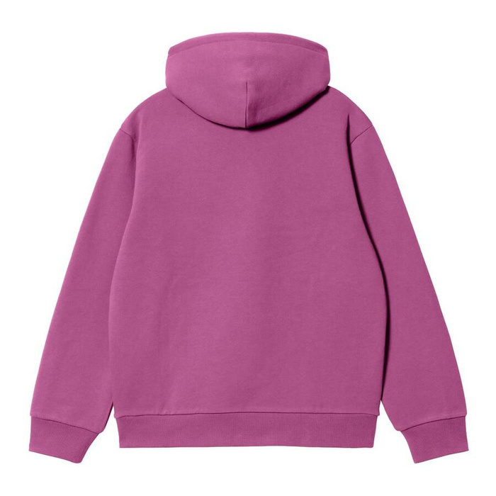 Carhartt WIP bluza męska z kapturem Hooded Carhartt Sweat magenta / black