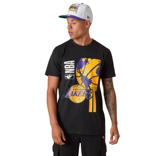 New Era  t-shirt Global Graphic Logo NBA Los Angeles Lakers black